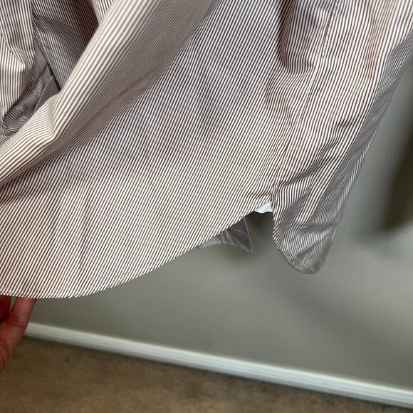 Ermenegildo Zegna Dress Shirt Mens Size 43 17 Brown Stripes Comfort Fit Work - Picture 8 of 13